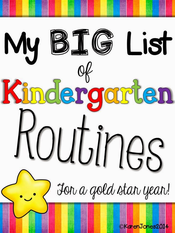 routines and procedures for kindergarten, back to school kindergarten