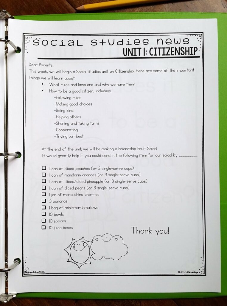 social studies for kindergarten