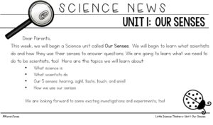 kindergarten science topics