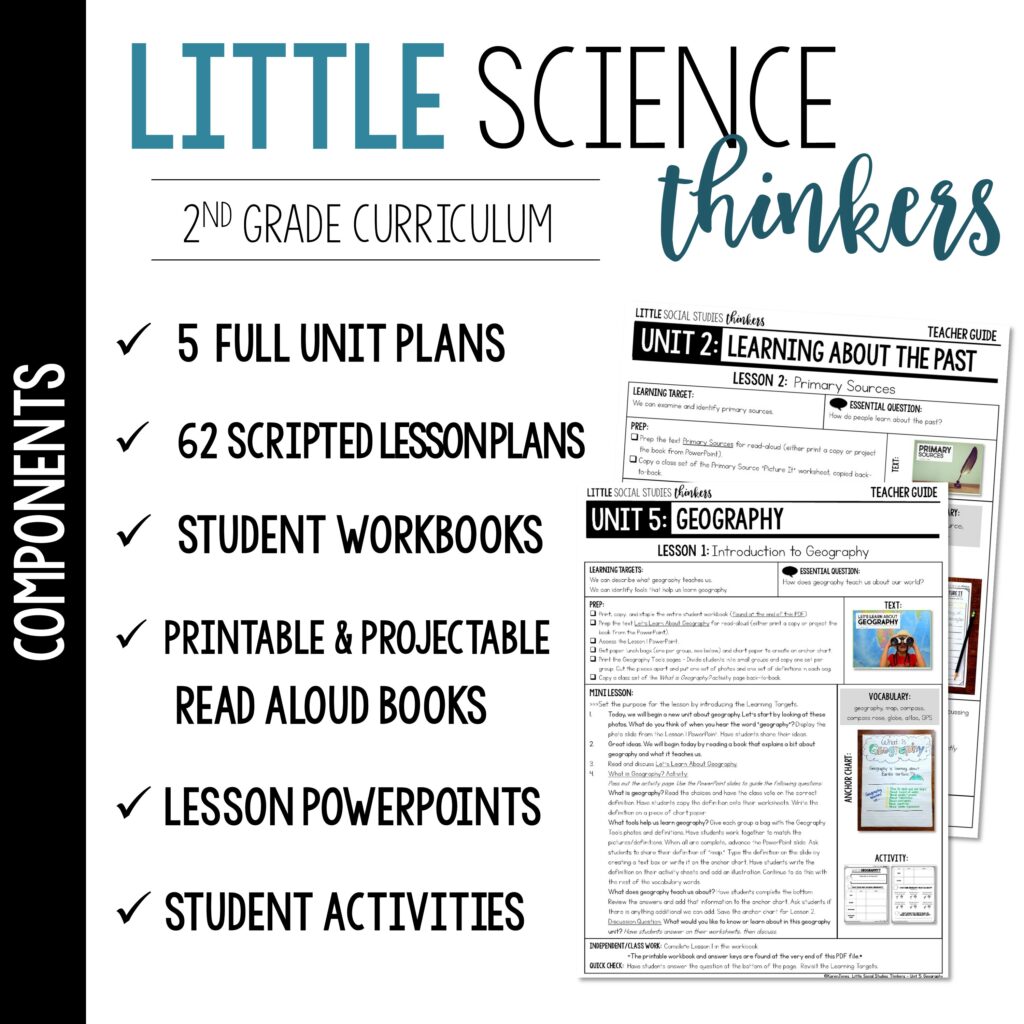 Little 2nd Grade SOCIAL STUDIES Thinkers Curriculum (TRASNFERABLE ...